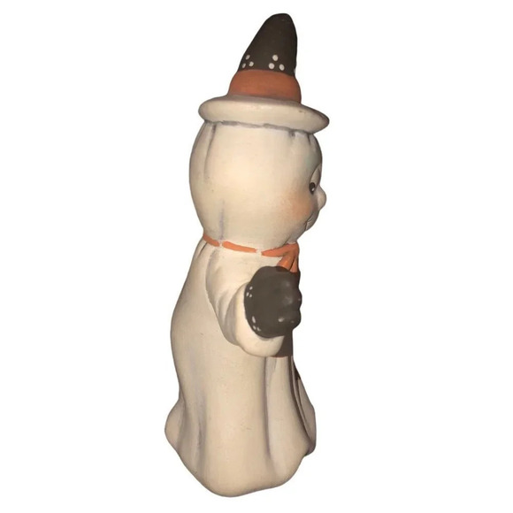 UNBRANDED Porcelain Ceramic Halloween Fall 4.5" Ghost Figure Figurine Shelf - Picture 3 of 5